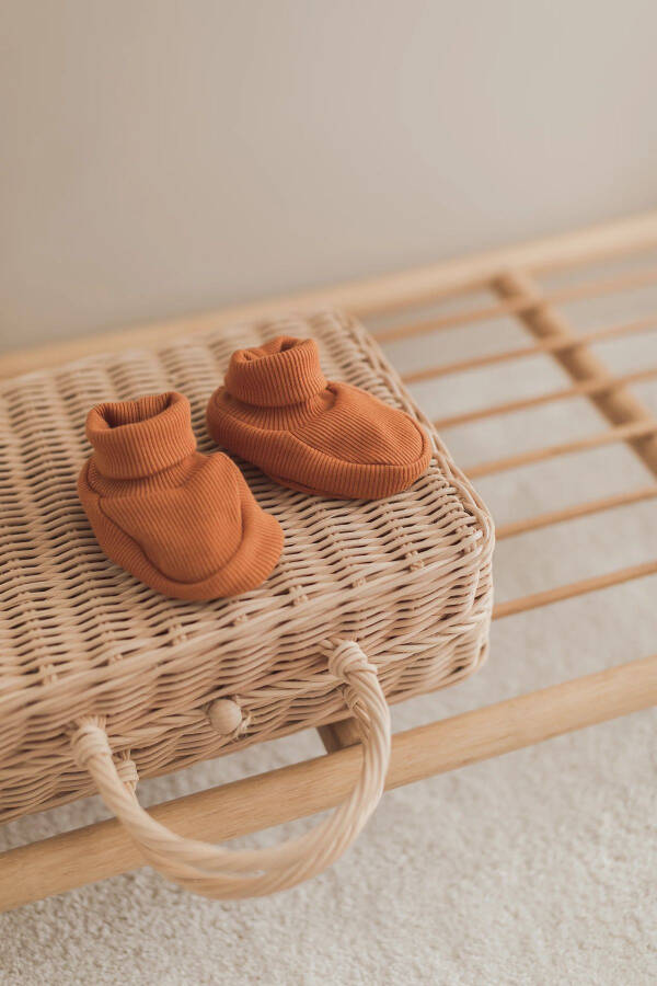 Baby Bootie Set of 4 (Blue, Terracotta, Mustard, Lilac) - 4