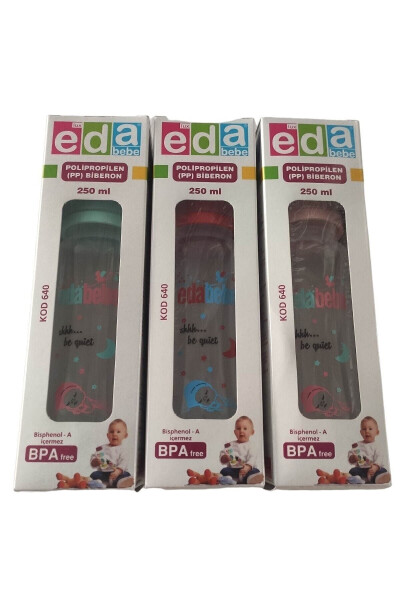 Baby Bottle 250ml 3pcs - EDA BEBE