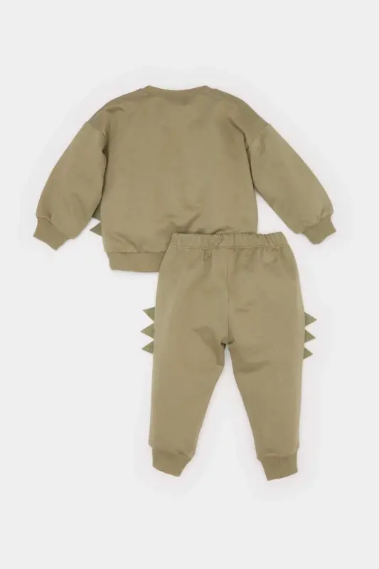 Baby Boy 2-Piece Set Dinosaur Print Sweatshirt Elastic Waist Joggers E4910a525sp - 4