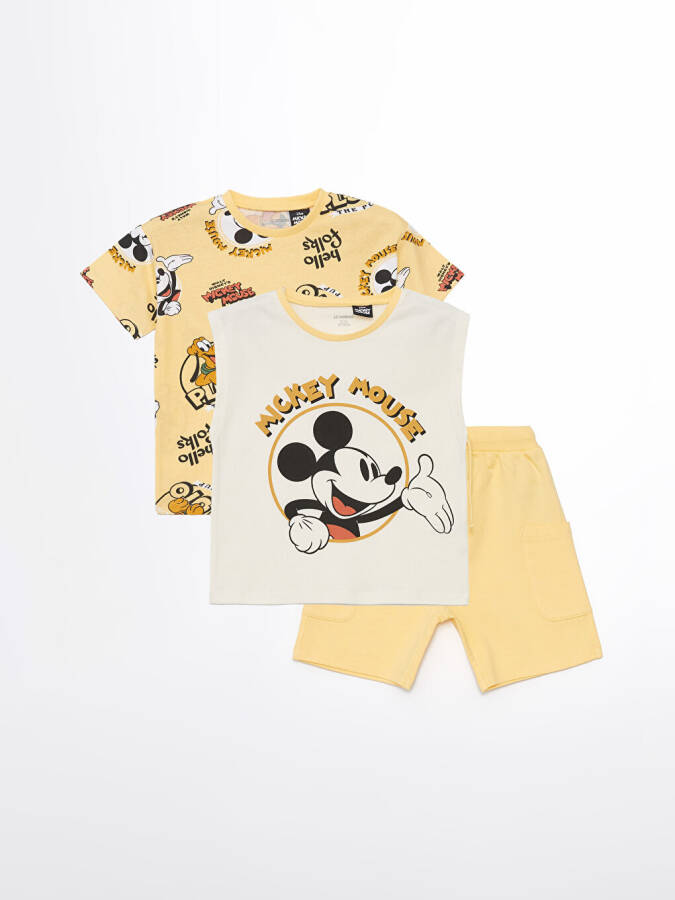 Baby Boy 3-Piece Set with Bike Collar Mickey Mouse Print - 6