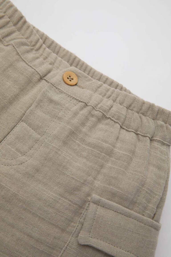 Baby Boy Basic Pocket Shorts Beige - 6