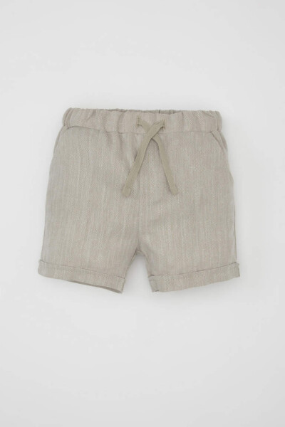 Baby Boy Basic Pocket Shorts Khaki - 1