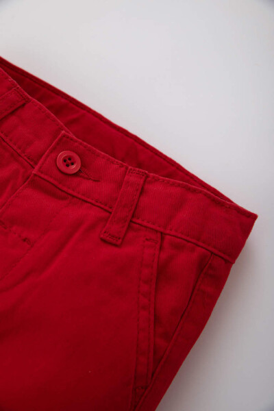 Baby Boy Basic Red Gabardine Trousers Red - 2