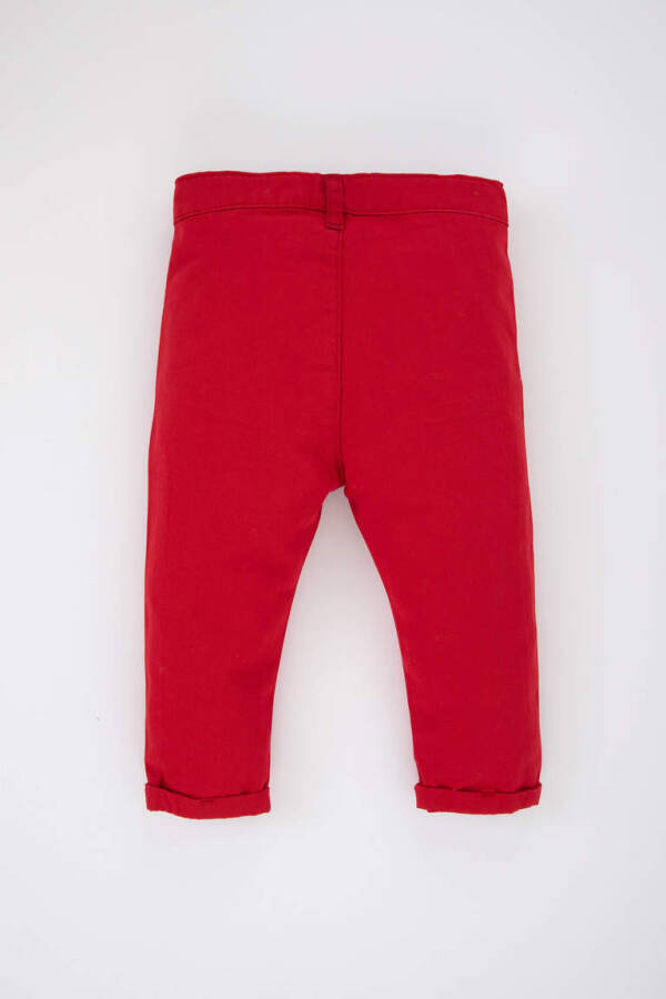 Baby Boy Basic Red Gabardine Trousers Red - 4