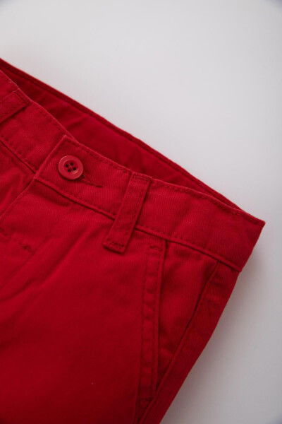 Baby Boy Basic Red Gabardine Trousers Z2703a223sp - 2