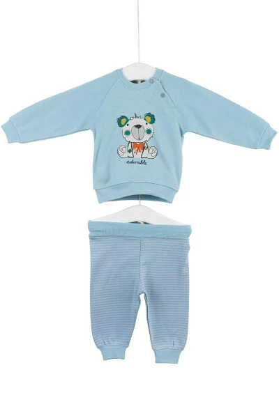 Baby Boy Bear Bottom Top 2 Set 0-6 Months Azz0 - AZIZ BEBE