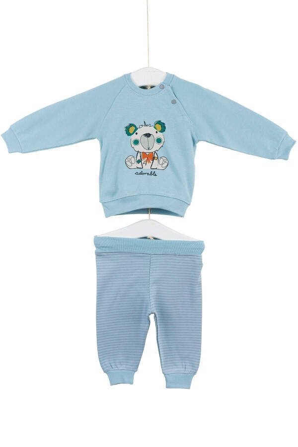 Baby Boy Bear Bottom Top 2 Set 0-6 Months Azz0 - 1