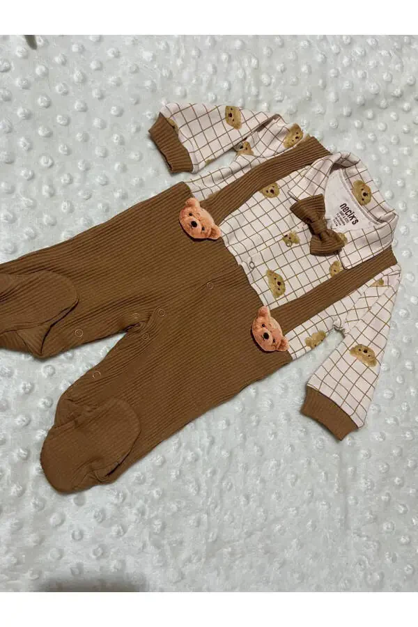 Baby Boy Bear Jumpsuit - 2