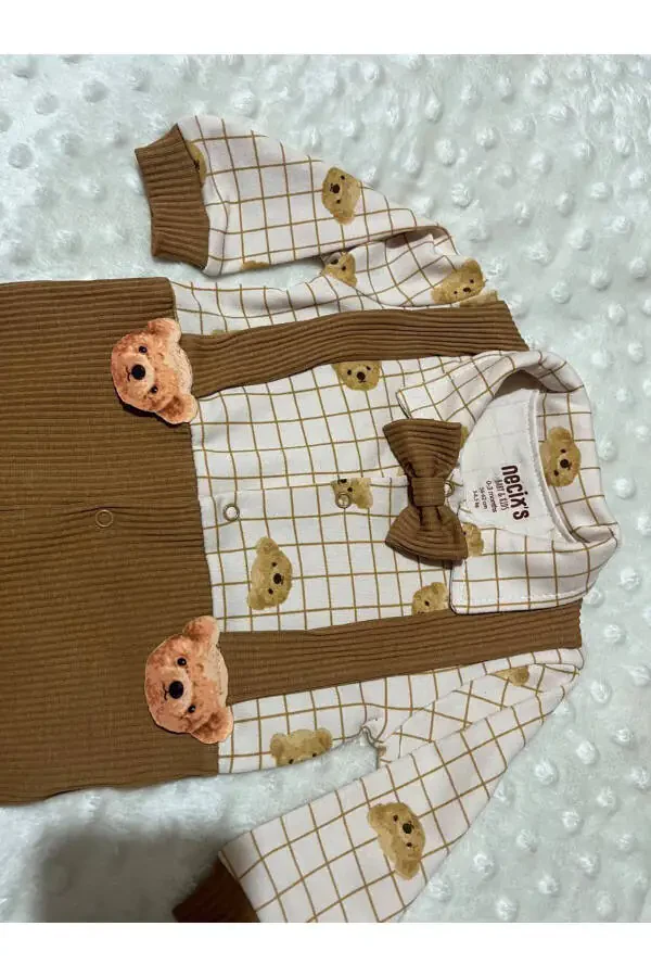 Baby Boy Bear Jumpsuit - 3