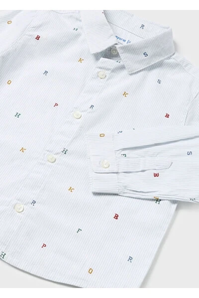 Baby Boy Bear Print Shirt White 2188 - MAYORAL