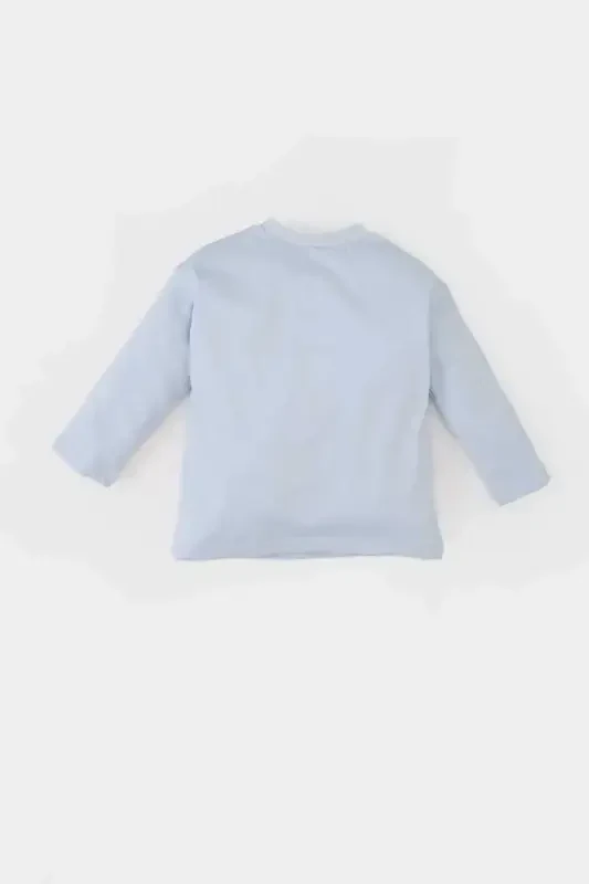 Baby Boy Bicycle Collar Printed Long Sleeve T-Shirt - 3