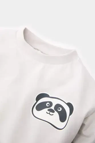 Baby Boy Bicycle Collar Printed Long Sleeve T-Shirt - DEFACTO (1)