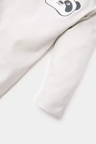 Baby Boy Bicycle Collar Printed Long Sleeve T-Shirt - 3