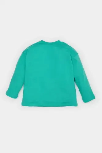 Baby Boy Bicycle Collar Sports Printed Long Sleeve - 3