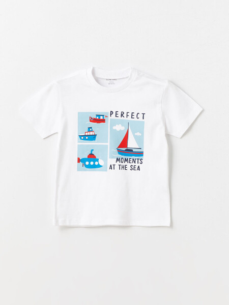 Baby Boy Bicycle Neck Printed T-shirt and Shorts 2-Piece Set - 2