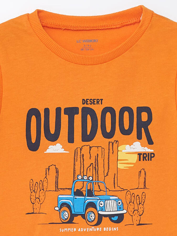 Baby Boy Bicycle Neck Printed Tank Top - 3