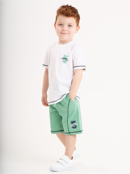 Baby Boy Bicycle Neck T-Shirt and Shorts Set of 2 - 5