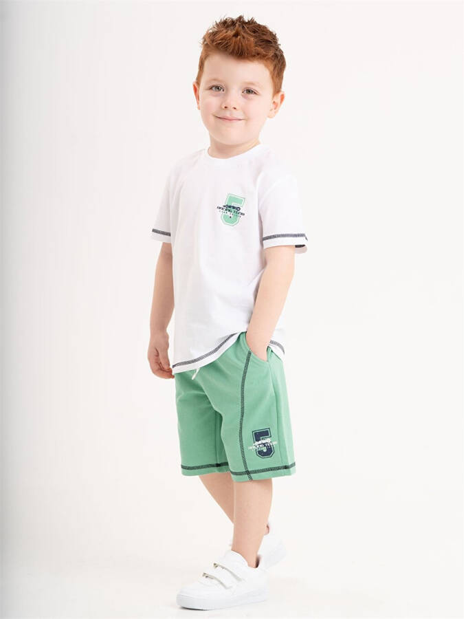 Baby Boy Bicycle Neck T-Shirt and Shorts Set of 2 - 5