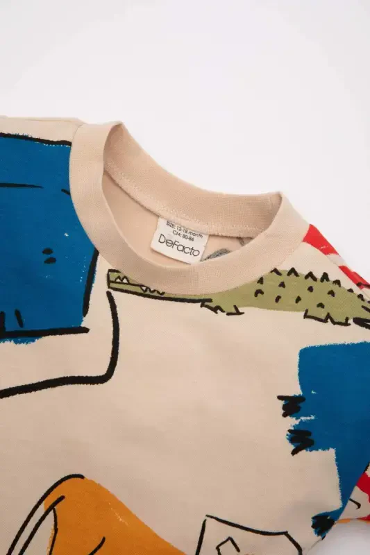 Baby Boy Bike Neck Animal Pattern Short Sleeve T-Shirt C7852a524sm - 2