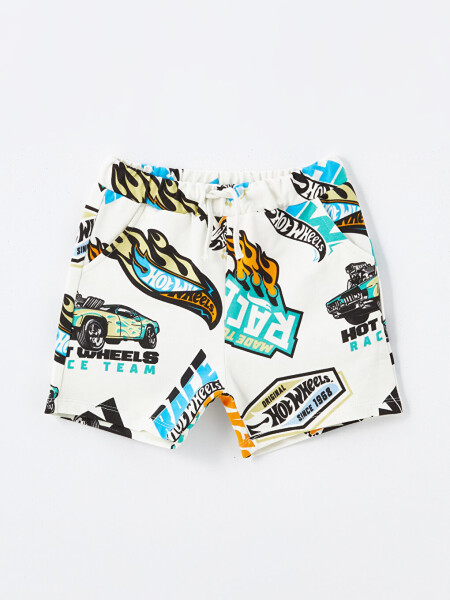 Baby Boy Bike Neck Hot Wheels Printed T-shirt and Shorts 2 Piece Set - 9