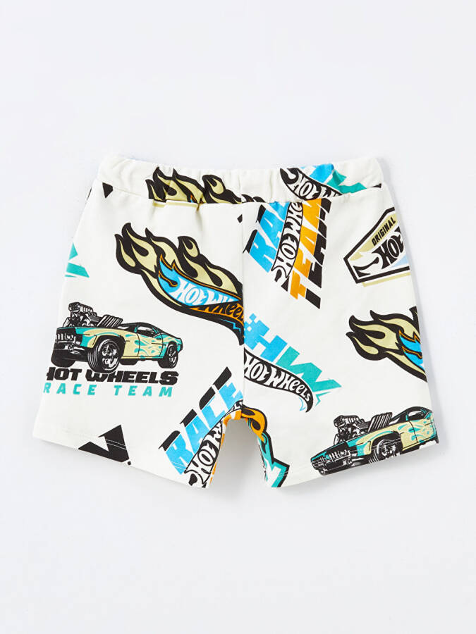 Baby Boy Bike Neck Hot Wheels Printed T-shirt and Shorts 2 Piece Set - 5