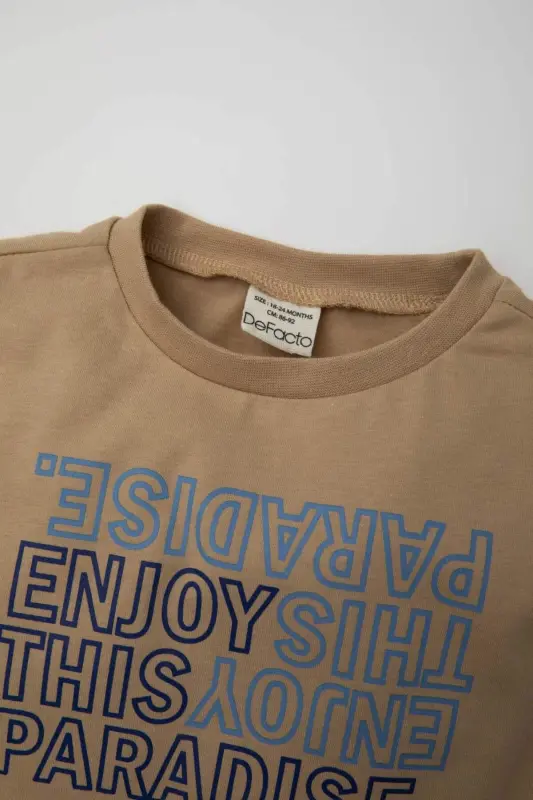 Baby Boy Bike Neck Printed Short Sleeve T-Shirt C3995A524SM - 2