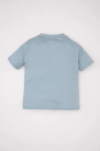 Baby Boy Bike Neck Printed Short Sleeve T-Shirt C9371A524SM - 4