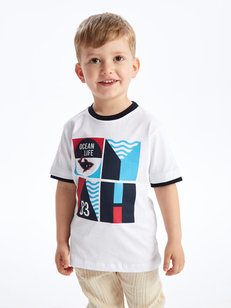 Baby Boy Bike Neck Printed T-Shirt - 6