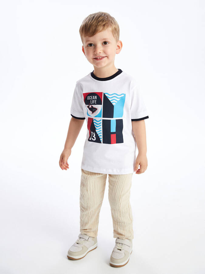 Baby Boy Bike Neck Printed T-Shirt - 7