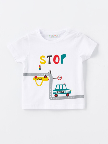 Baby Boy Bike Neck T-shirt and Sweatpants - 2