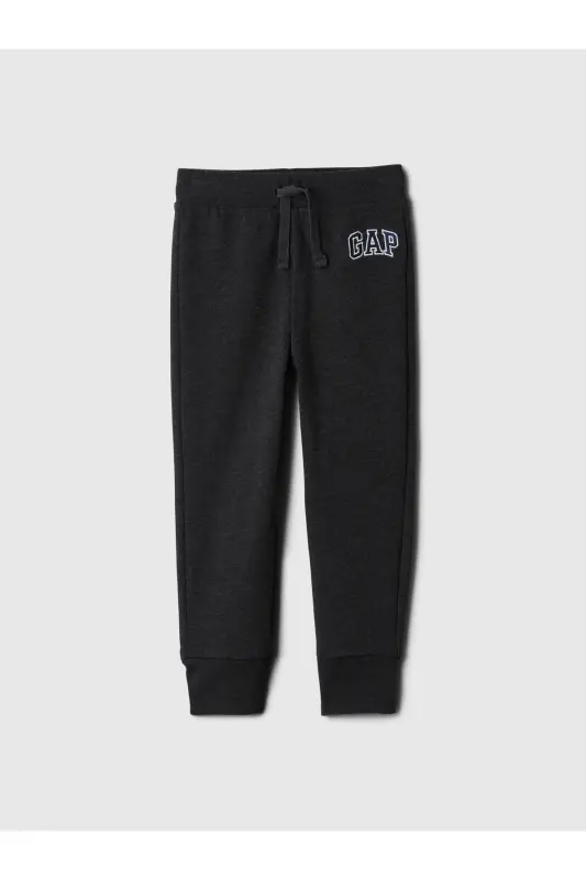 Baby Boy Black babyGap logo fleece pants - Black - 1