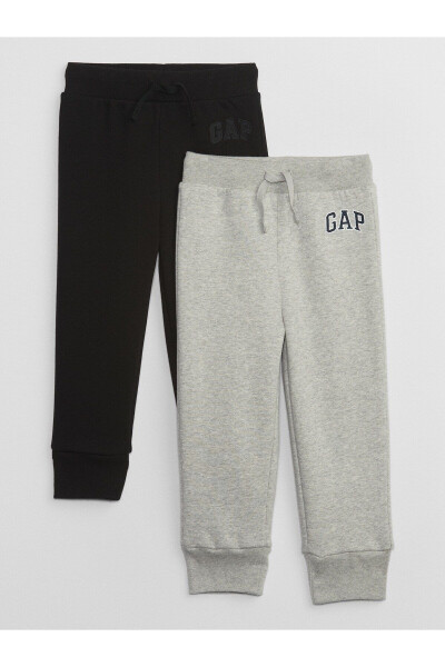 Baby Boy Black Logo 2-Pack Jogger Fleece Sweatpants Set - 5