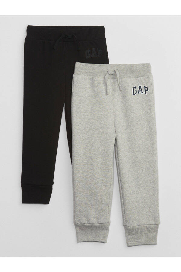 Baby Boy Black Logo 2-Pack Jogger Fleece Sweatpants Set - 3