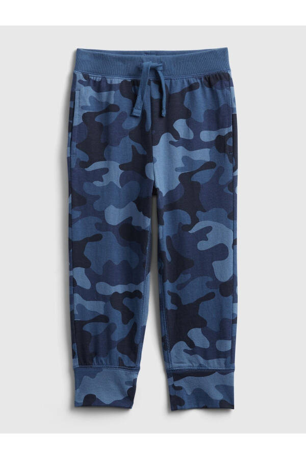 Baby Boy Blue 100% Organic Cotton Camouflage Print Pull On Jogger Pants - 4