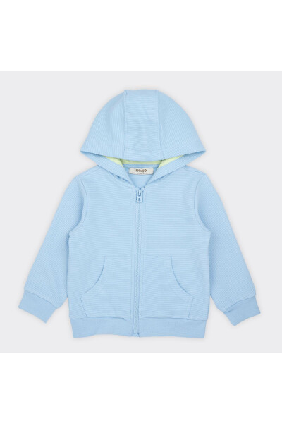 Baby boy blue hooded sweatshirt - 7