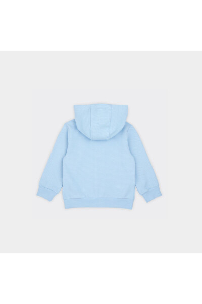 Baby boy blue hooded sweatshirt - 5