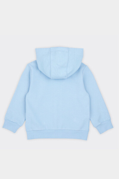 Baby boy blue hooded sweatshirt - 2