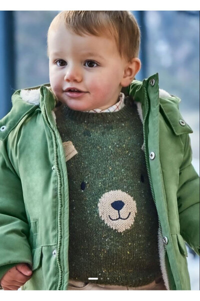 Baby Boy Cardigan Khaki Green 2314 - MAYORAL