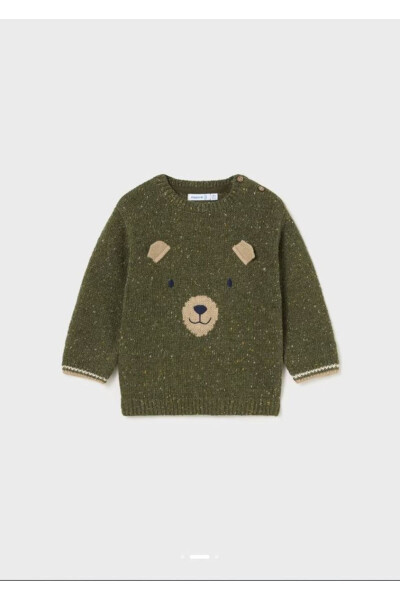 Baby Boy Cardigan Khaki Green 2314 - 3