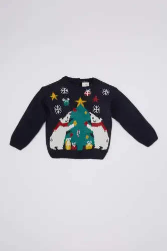 Baby Boy Christmas Print Sweater C8878A524WN - 2