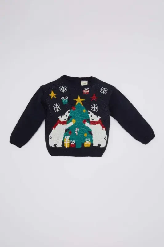 Baby Boy Christmas Print Sweater C8878A524WN - 2
