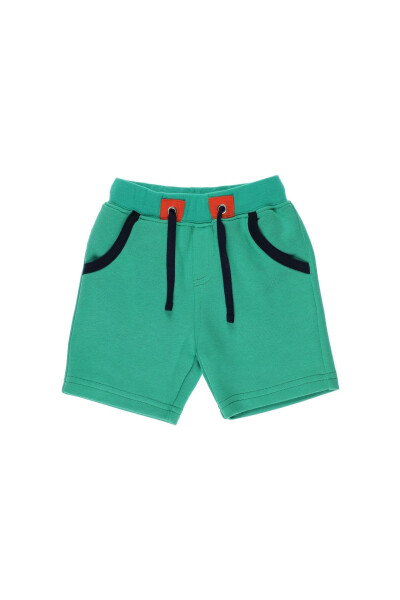 Baby Boy Contrast Color Detail Shorts - 4