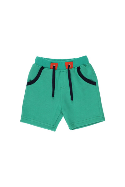 Baby Boy Contrast Color Detail Shorts - 1