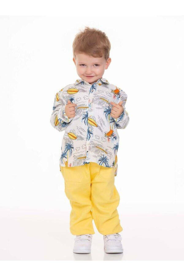 Baby Boy Cotton Palm Shirt - 1