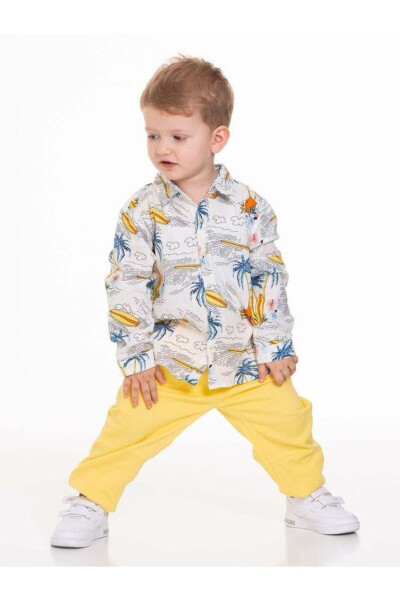 Baby Boy Cotton Palm Shirt - 3