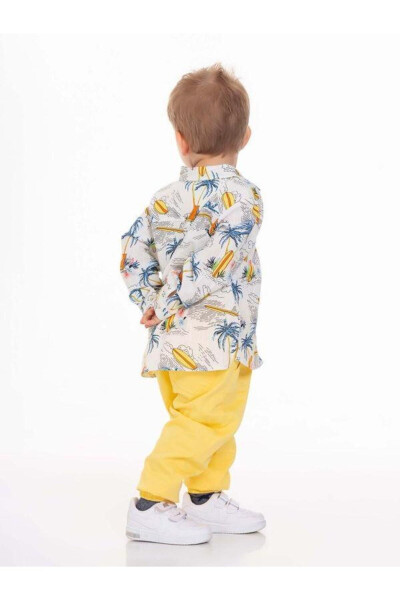 Baby Boy Cotton Palm Shirt - 5