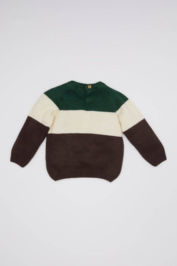 Baby Boy Crew Neck Color Block Sweater A3850A524WN - 4