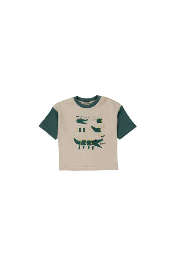 Baby Boy Crocodile Print T-Shirt - 1