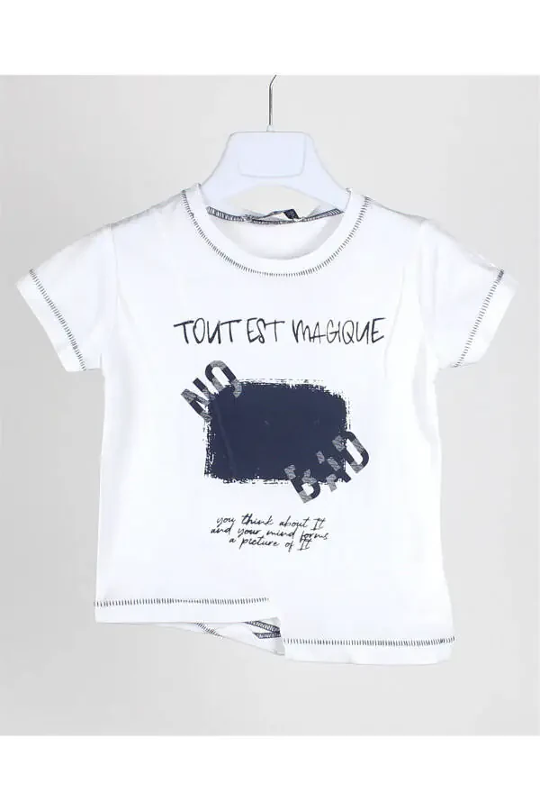 Baby Boy Cross Cut T-shirt - 1