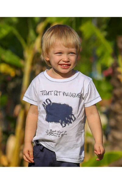 Baby Boy Cross Cut T-shirt - 3